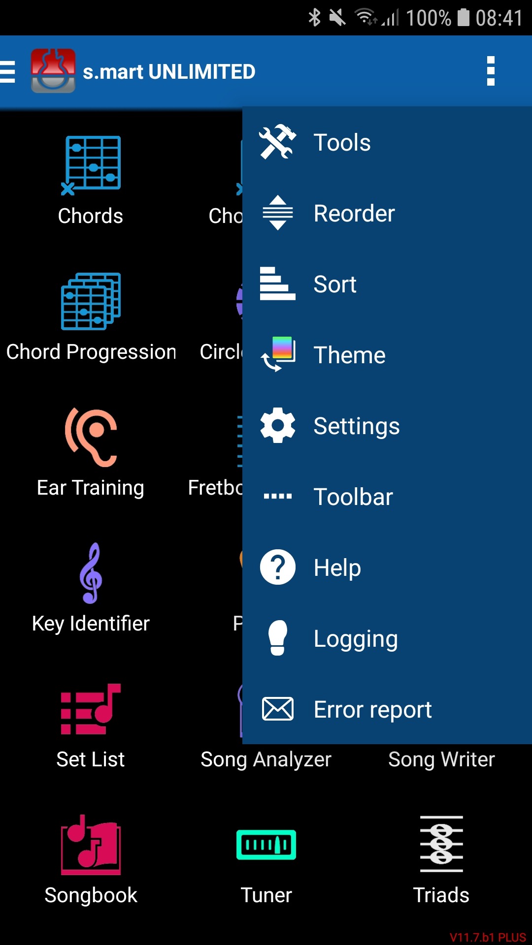 Settings – smartChord – musicians best friend